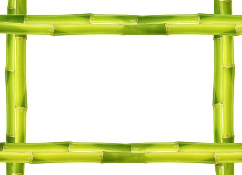 Bamboo frame made of stems