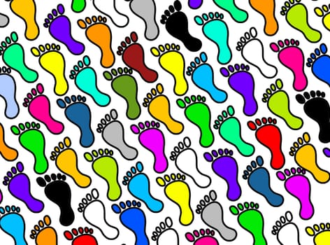 colorful feet background