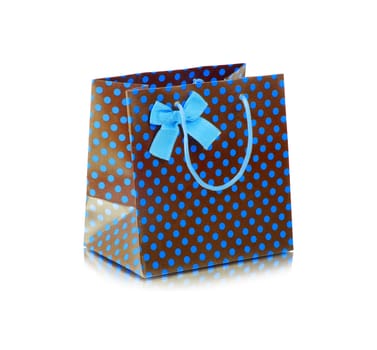 Shopping Bag with bow isolated on white