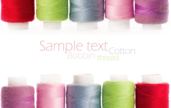 bobbins of thread isolated on white