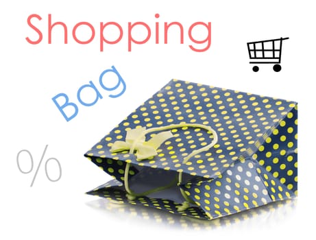 Beatiful shopping bag isolaten on white background