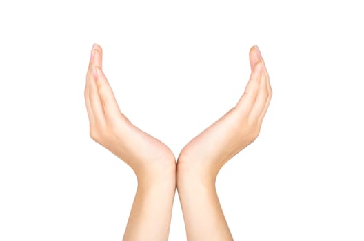 Woman hands as if holding something