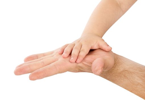 baby hand with father's hand