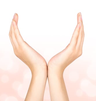 Woman hands as if holding something