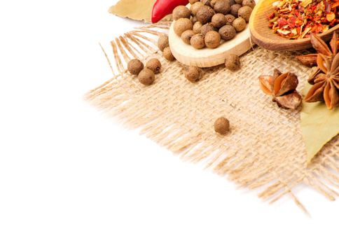 spices, isolated on white