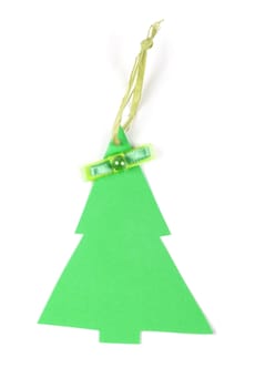 Christmas tree label made from paper