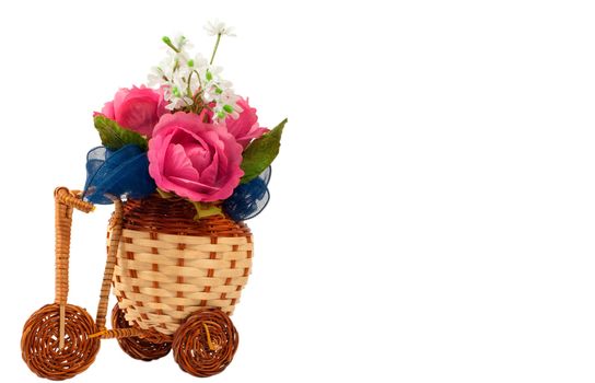 Decorative bicycle vase with flowers