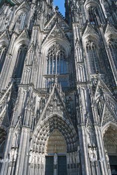 Cologne Cathedral (German: Koelner Dom, officially Hohe Domkirche St. Peter und Maria, English: High Cathedral of Sts. Peter and Mary), a Roman Catholic church in Cologne, Germany