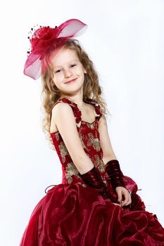 Portrait of a little girl in beautiful dress