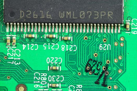 Old digital hardware close up.