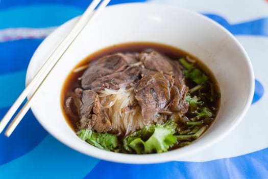 beef noodle soup street food in thailand thai food style