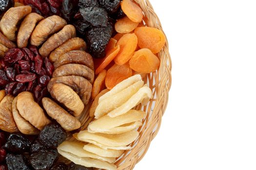 close up of various dried exotic fruits
