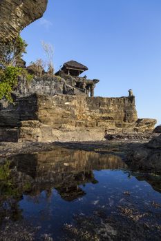 The Tanah Lot Temple, the most important indu temple of Bali, Indonesia.