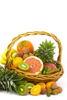 fresh fruits in a basket