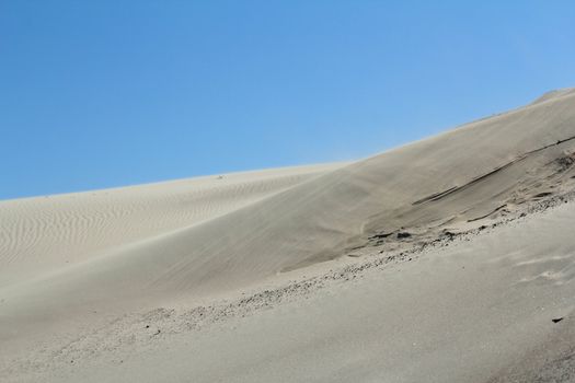 wind blowing across the desert nature landscape