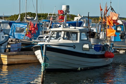 fishing boat ready to leave the harbour