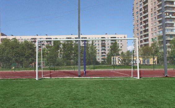 School stadium football goals fragment