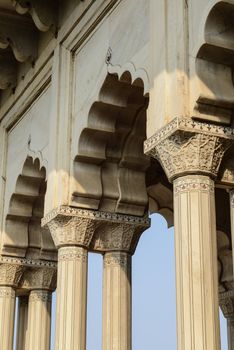 Fort Agra Pillars in India