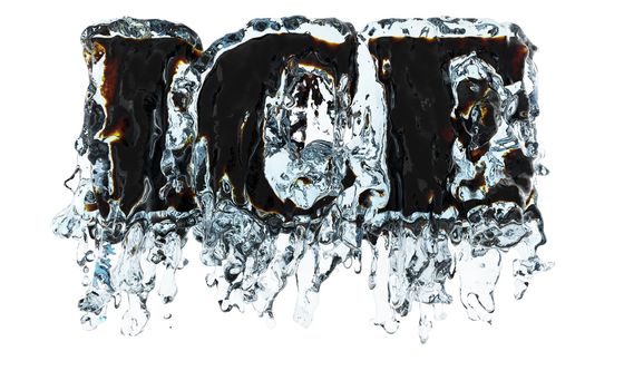 ice in water made in 3D