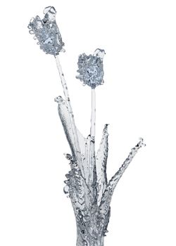 Flower of ice made in 3D