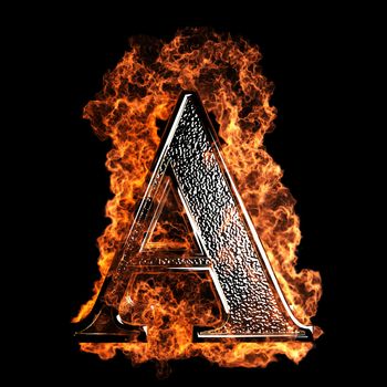 burning Letter made in 3D graphics