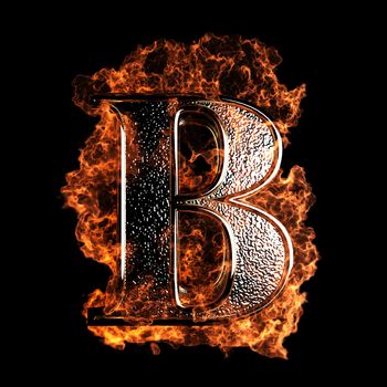 burning Letter made in 3D graphics