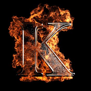 burning Letter made in 3D graphics