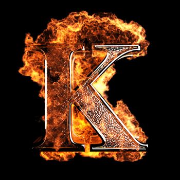 burning Letter made in 3D graphics