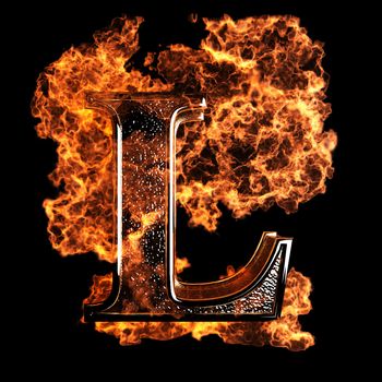 burning Letter made in 3D graphics