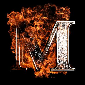 burning Letter made in 3D graphics