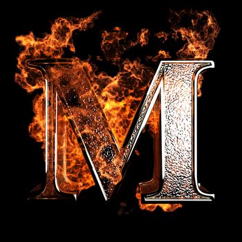 burning Letter made in 3D graphics