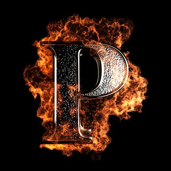 burning Letter made in 3D graphics