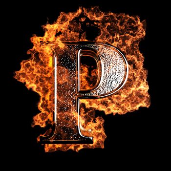 burning Letter made in 3D graphics