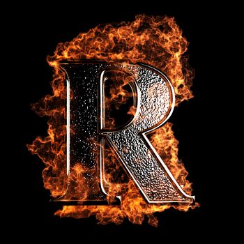 burning Letter made in 3D graphics