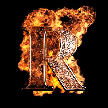 burning Letter made in 3D graphics