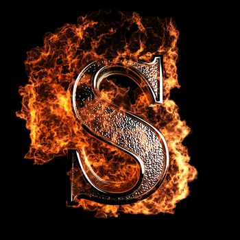 burning Letter made in 3D graphics