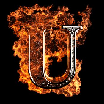 burning Letter made in 3D graphics