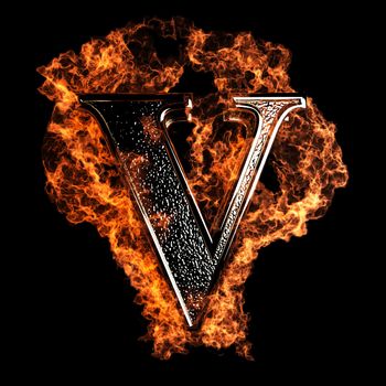 burning Letter made in 3D graphics