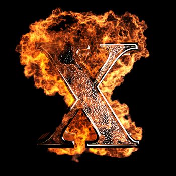 burning Letter made in 3D graphics