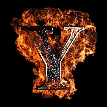 burning Letter made in 3D graphics