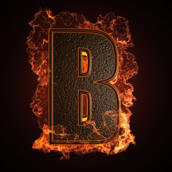 burning Letter made in 3D graphics