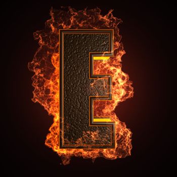 burning Letter made in 3D graphics