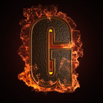 burning Letter made in 3D graphics