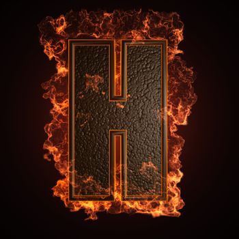 burning Letter made in 3D graphics