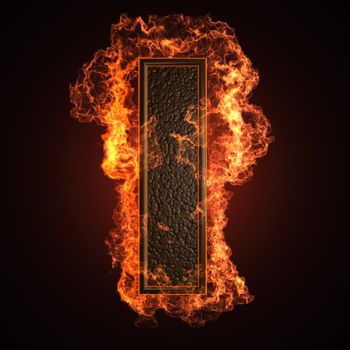 burning Letter made in 3D graphics