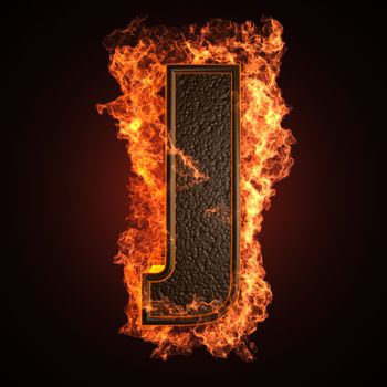 burning Letter made in 3D graphics