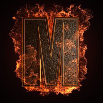 burning Letter made in 3D graphics