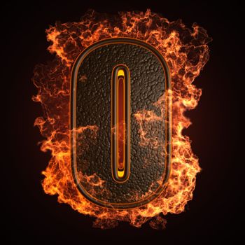 burning Letter made in 3D graphics