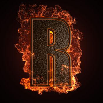 burning Letter made in 3D graphics