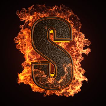 burning Letter made in 3D graphics